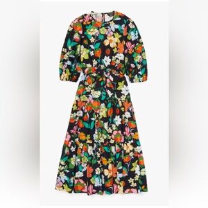 EUC $378 Kate Spade Bright Colorful Flower Bed Lawn Midi Dress Size XS KB040